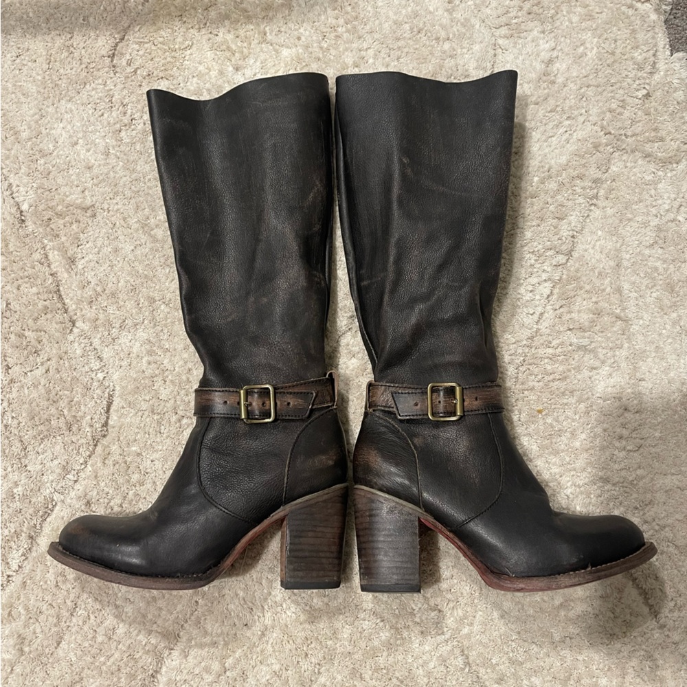 Free Bird Holland leather heeled boots
